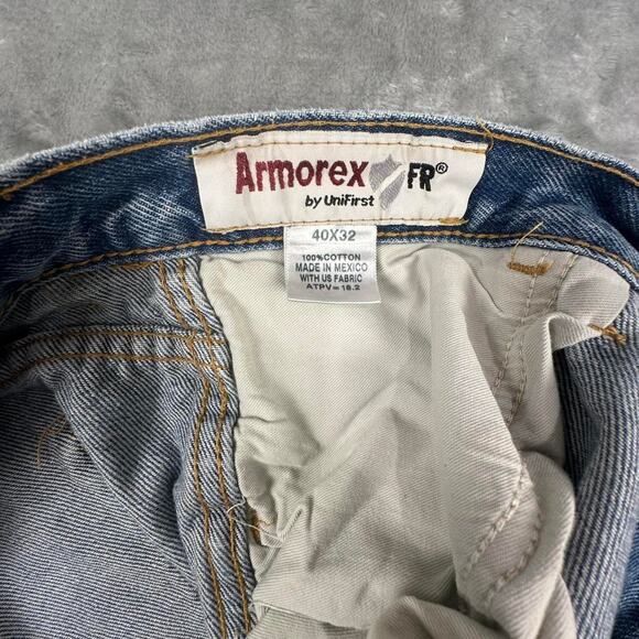 Distressed Armorex FR by Unifirst Flame Resistant Denim Jeans Size 40x32 - Picture 4 of 8
